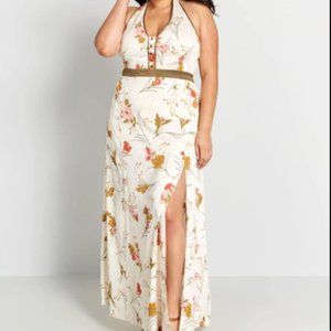 Modcloth Nostalgia Queen Halter Dress Size 12 NWT